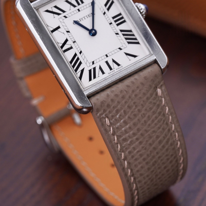 Epsom Leather Strap for Cartier Tank