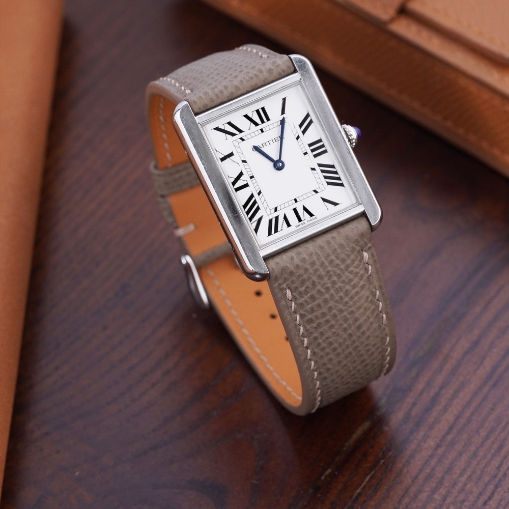 Epsom Leather Strap for Cartier Tank