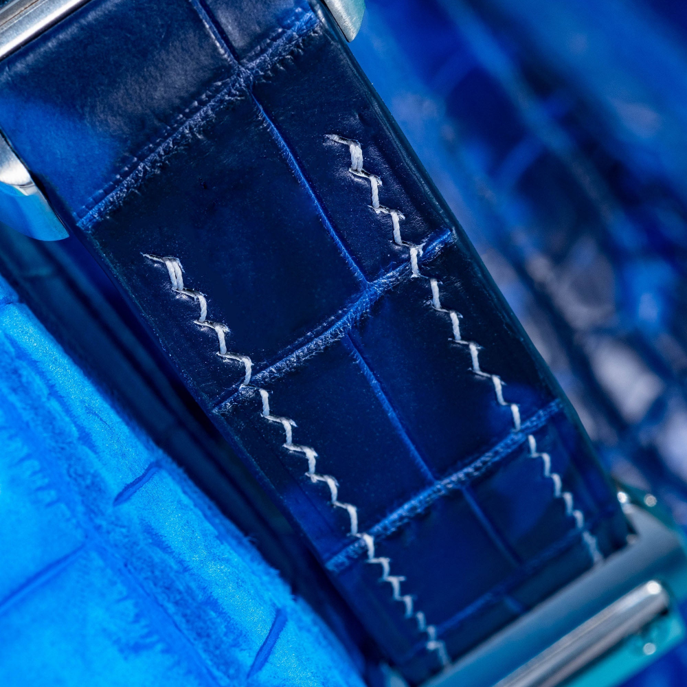 Alligator Leather Strap for Cartier Santos 100 Push Button Clasp