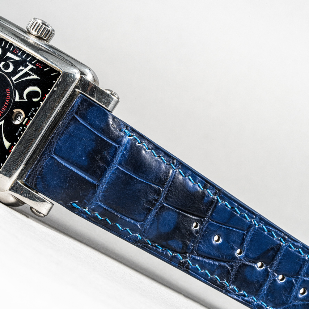 Alligator Leather Strap for Franck Muller Long Island