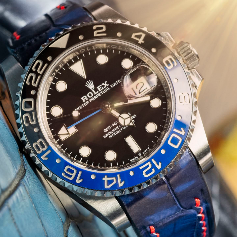 Alligator Leather Strap for Rolex GMT-Master II