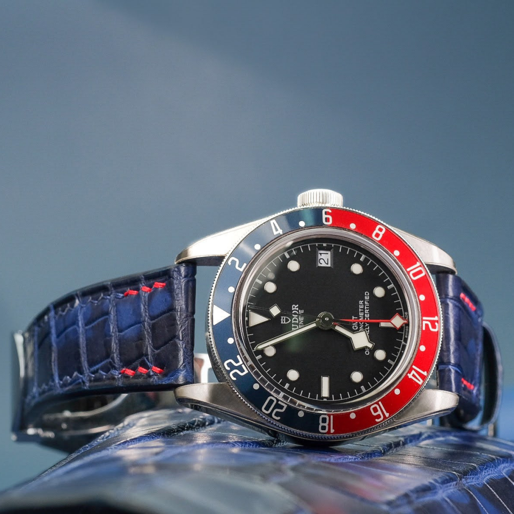 Alligator Leather Strap for Tudor Black Bay