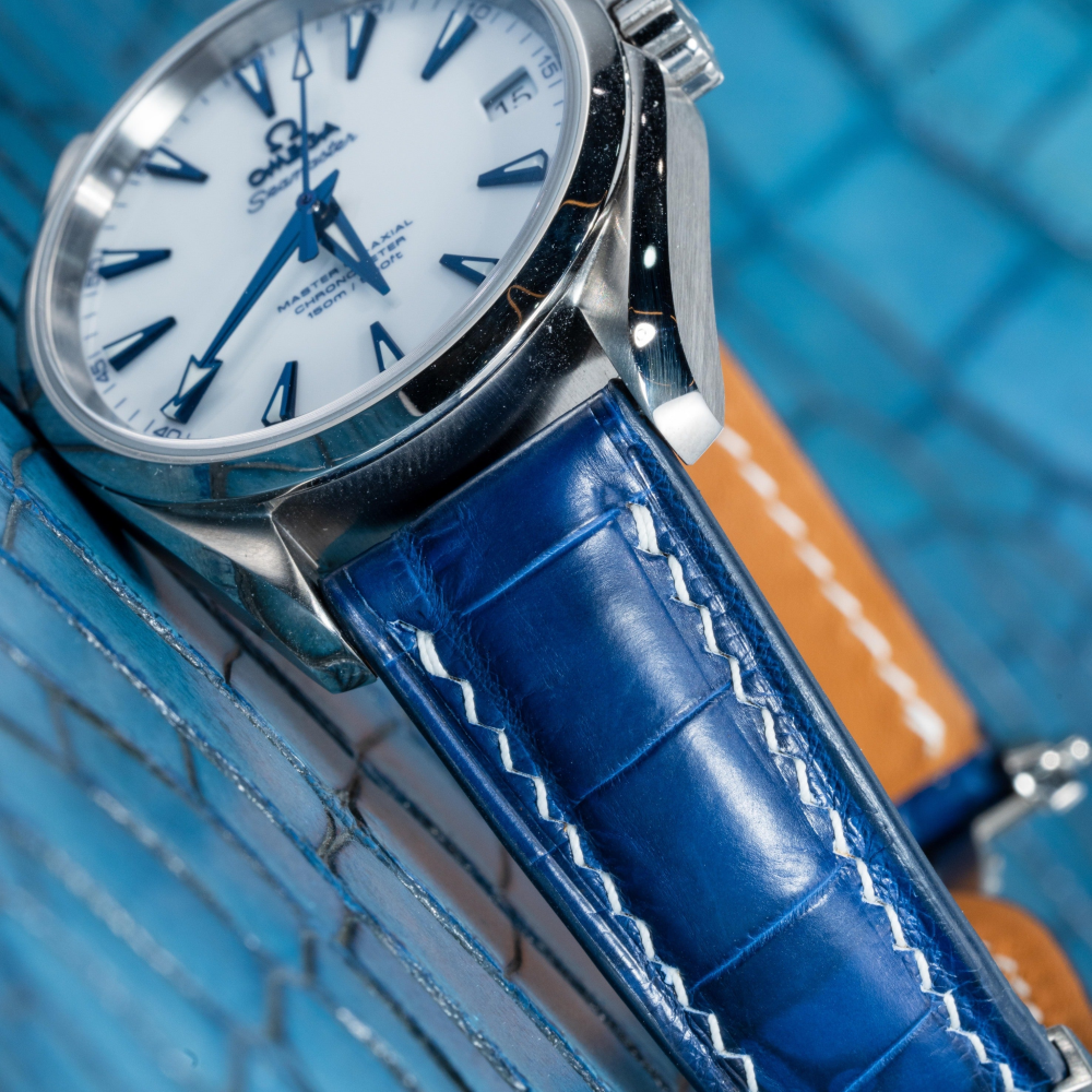 Omega Seamaster Alligator Leather Strap – Handmade Custom Fit