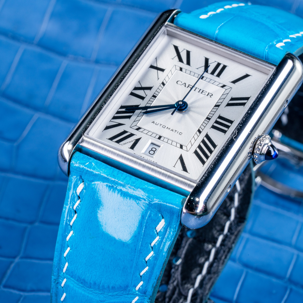 Alligator Leather Strap for Cartier Tank