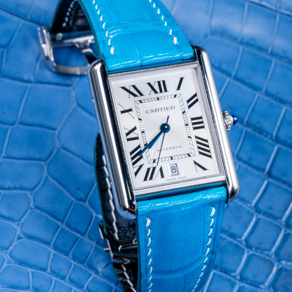 Alligator Leather Strap for Cartier Tank