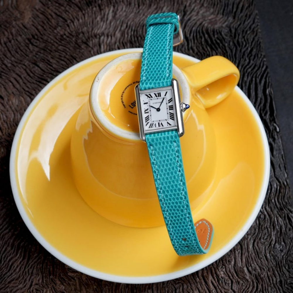 Lizard Leather Strap for Cartier Tank