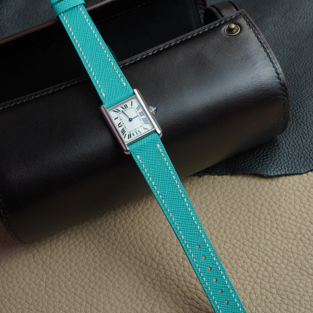 Saffiano Leather Strap for Cartier Tank