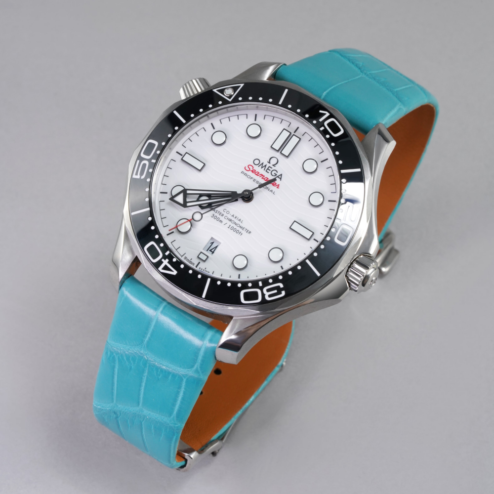 Omega Seamaster Alligator Leather Strap – Handmade Custom Fit