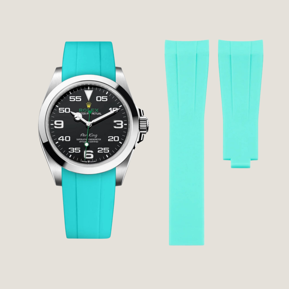 FKM Rubber Strap for Rolex Air-King Deployant Clasp