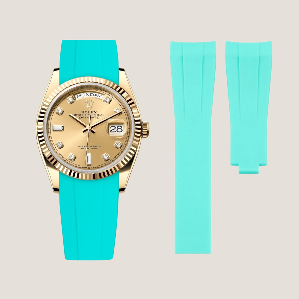Rolex Day-Date Rubber Strap for Deployant Clasp