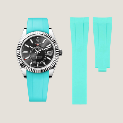FKM Rubber Strap for Rolex Sky-Dweller Deployant Clasp