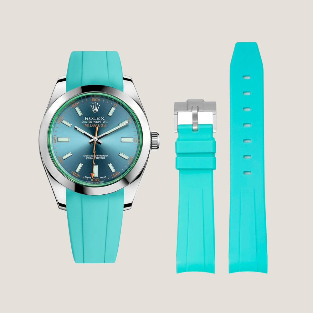 FKM Rubber Strap for Rolex Milgauss Pin Buckle