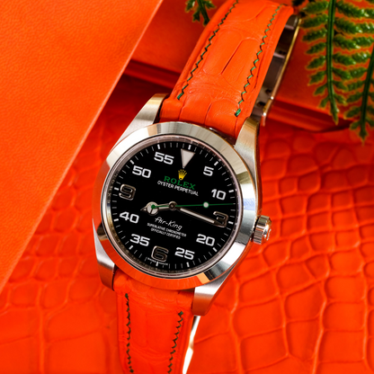 Rolex Air-King Alligator Leather Strap – Handmade Custom Fit