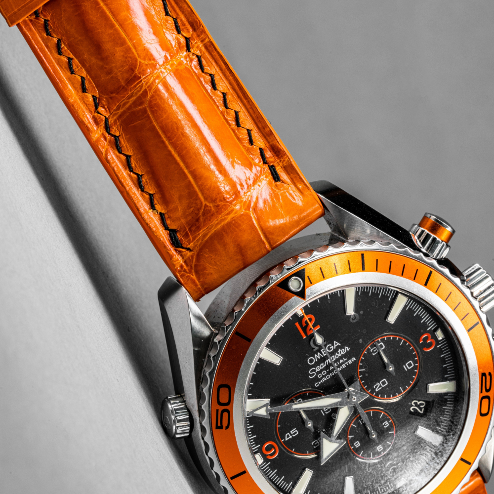 Omega Seamaster Alligator Leather Strap – Handmade Custom Fit