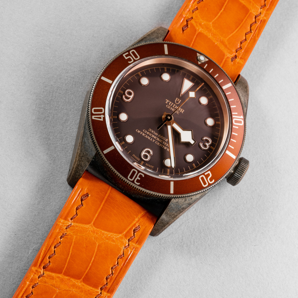 Alligator Leather Strap for Tudor Black Bay