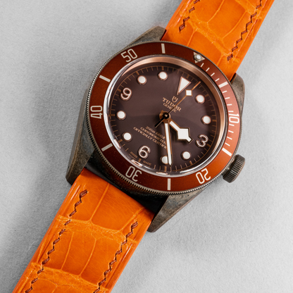 Alligator Leather Strap for Tudor Black Bay