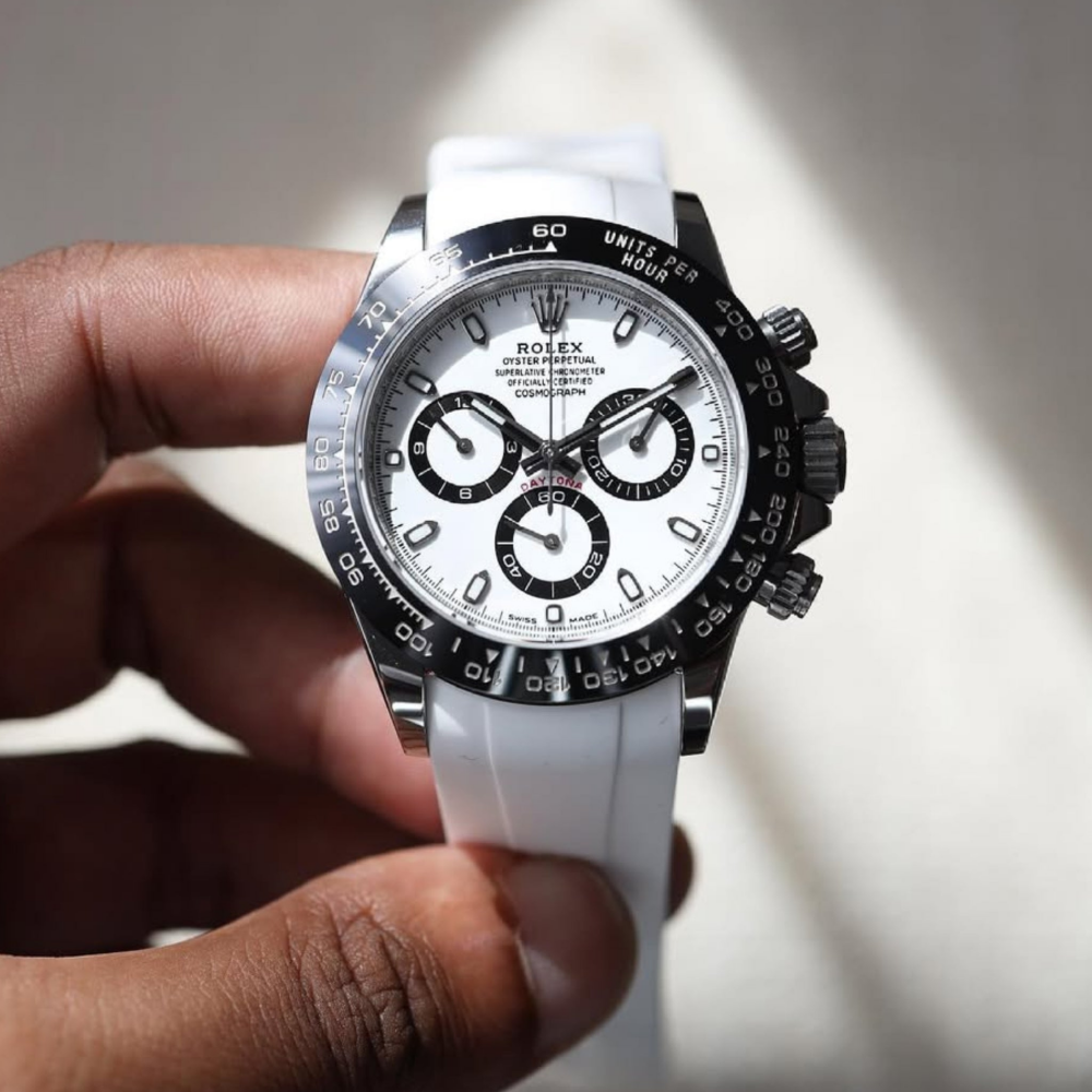 FKM Rubber Strap for Rolex Daytona Deployant Clasp
