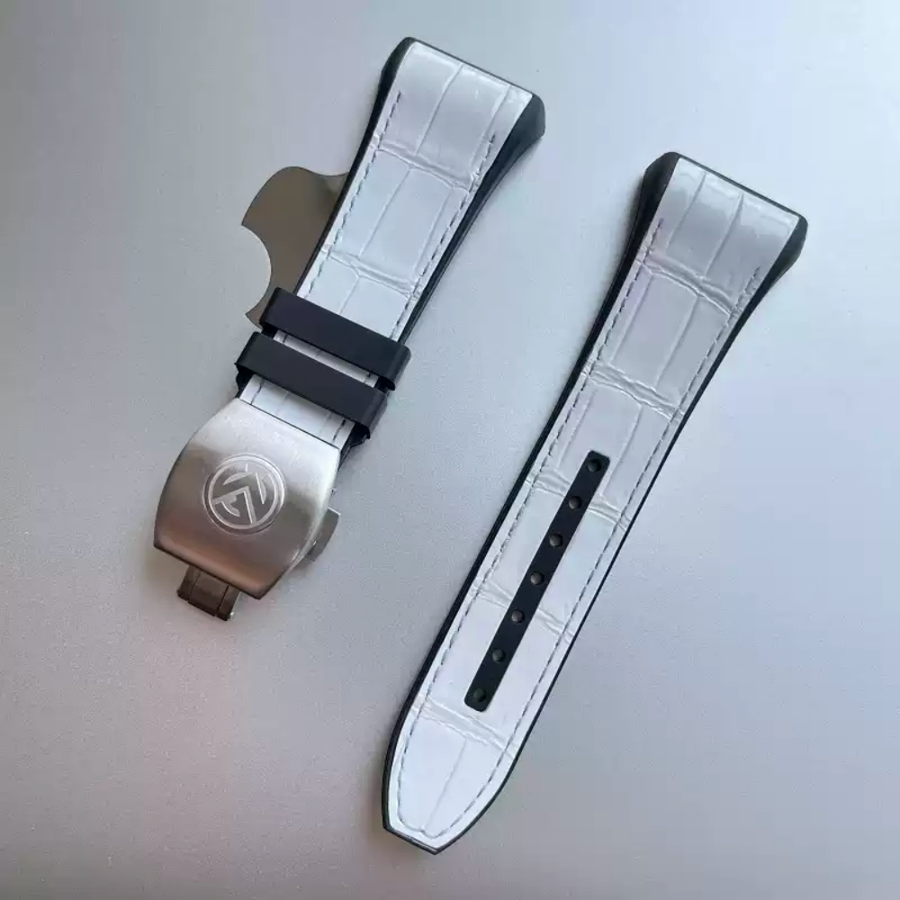 Hybrid Alligator & FKM Rubber Strap for Franck Muller Vanguard