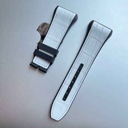 Hybrid Alligator & FKM Rubber Strap for Franck Muller Vanguard