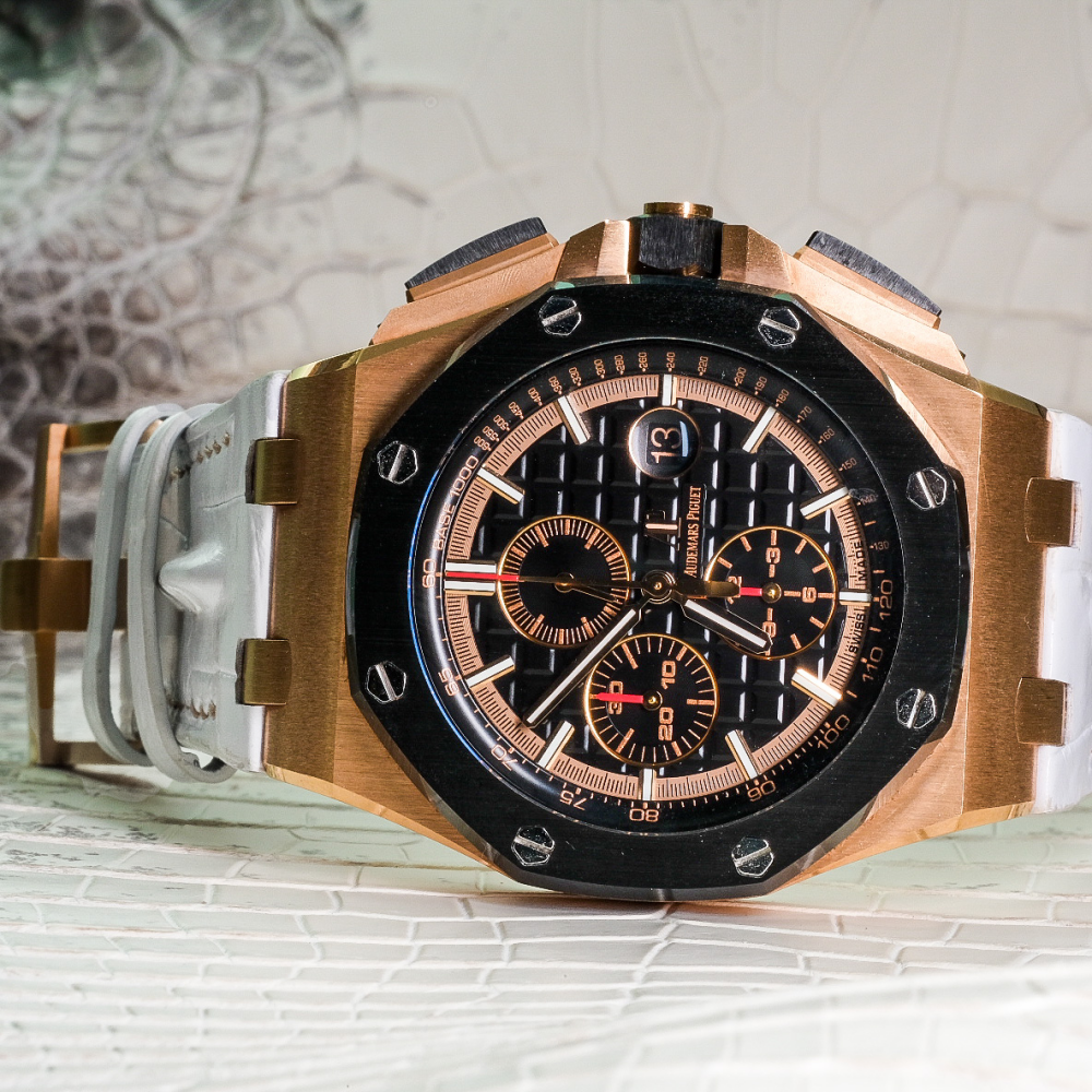 Alligator Leather Strap for AP Royal Oak Offshore 44mm