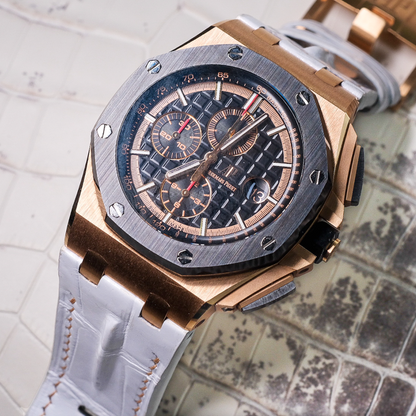 Alligator Leather Strap for AP Royal Oak Offshore 44mm