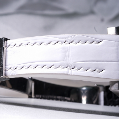 Alligator Leather Strap for Rolex Submariner Deployant Clasp