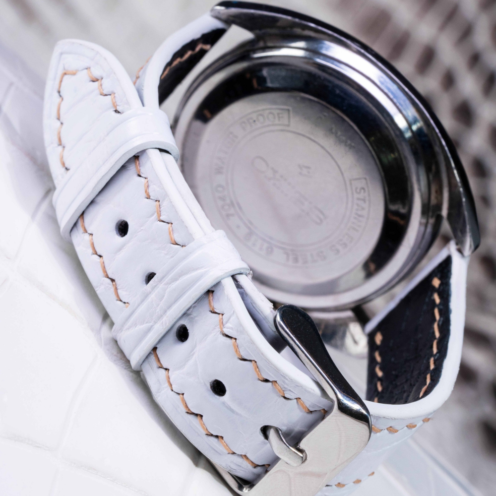 Alligator Leather Strap for Seiko