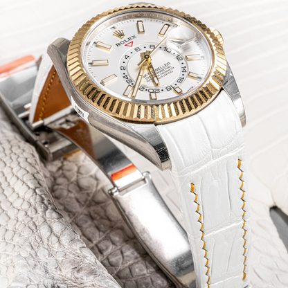 Alligator Leather Strap for Rolex Sky-Dweller