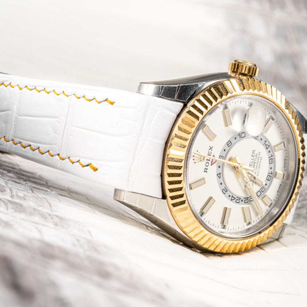 Alligator Leather Strap for Rolex Sky-Dweller