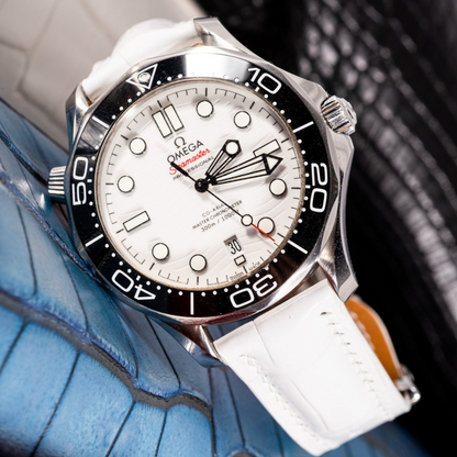 Omega Seamaster Alligator Leather Strap – Handmade Custom Fit