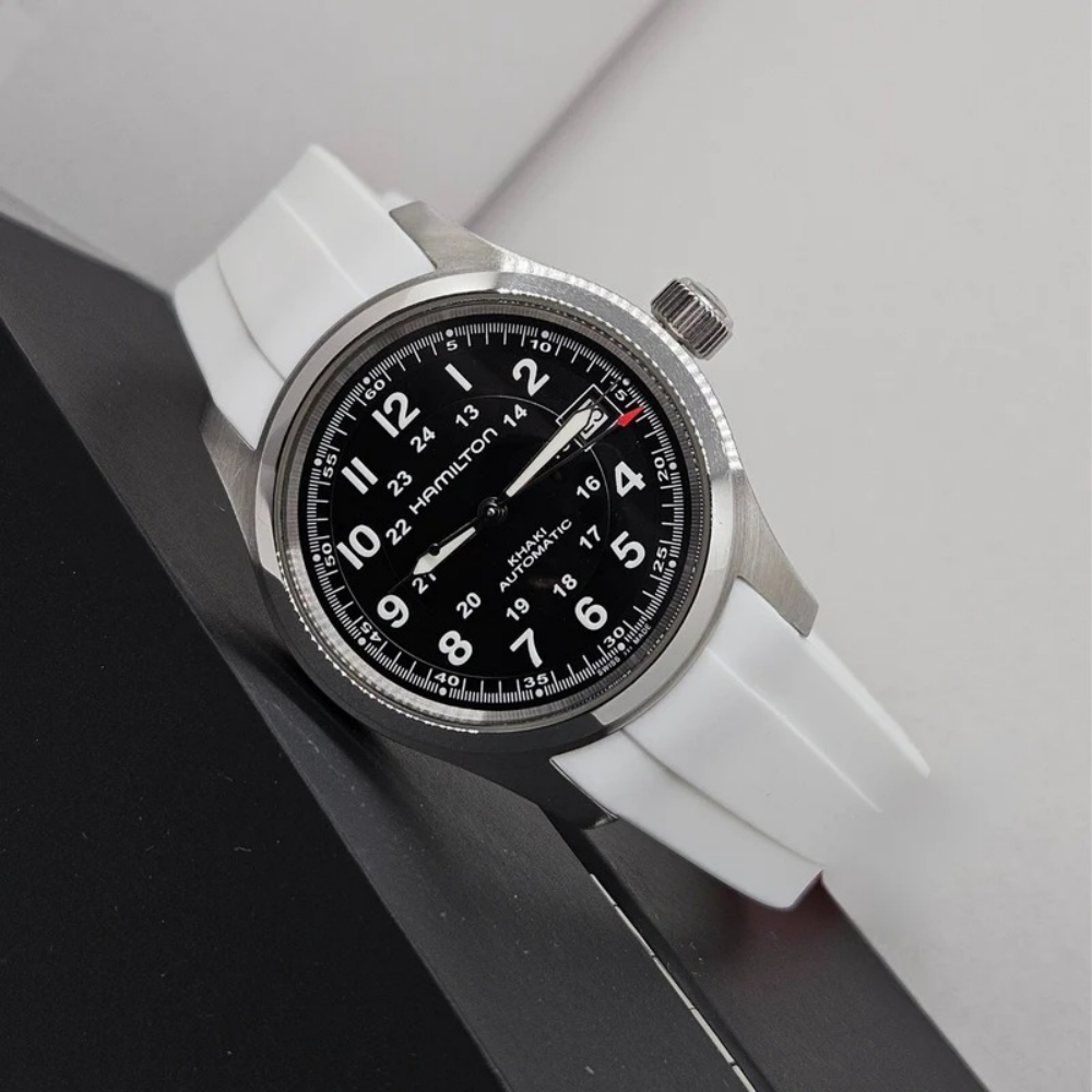FKM Rubber Strap for Hamilton Khaki Field