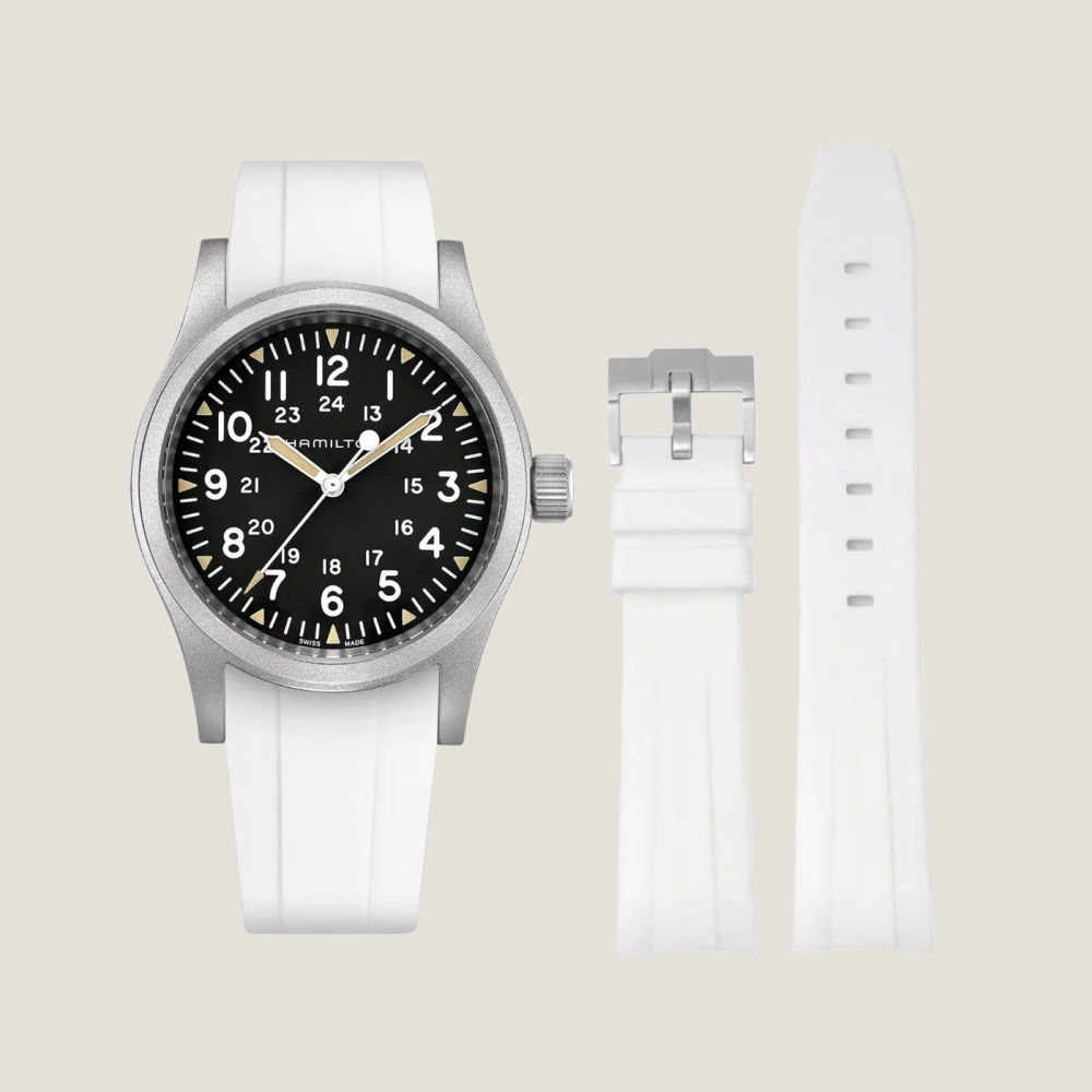 FKM Rubber Strap for Hamilton Khaki Field