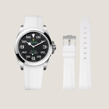FKM Rubber Strap for Rolex Air-King Pin Buckle