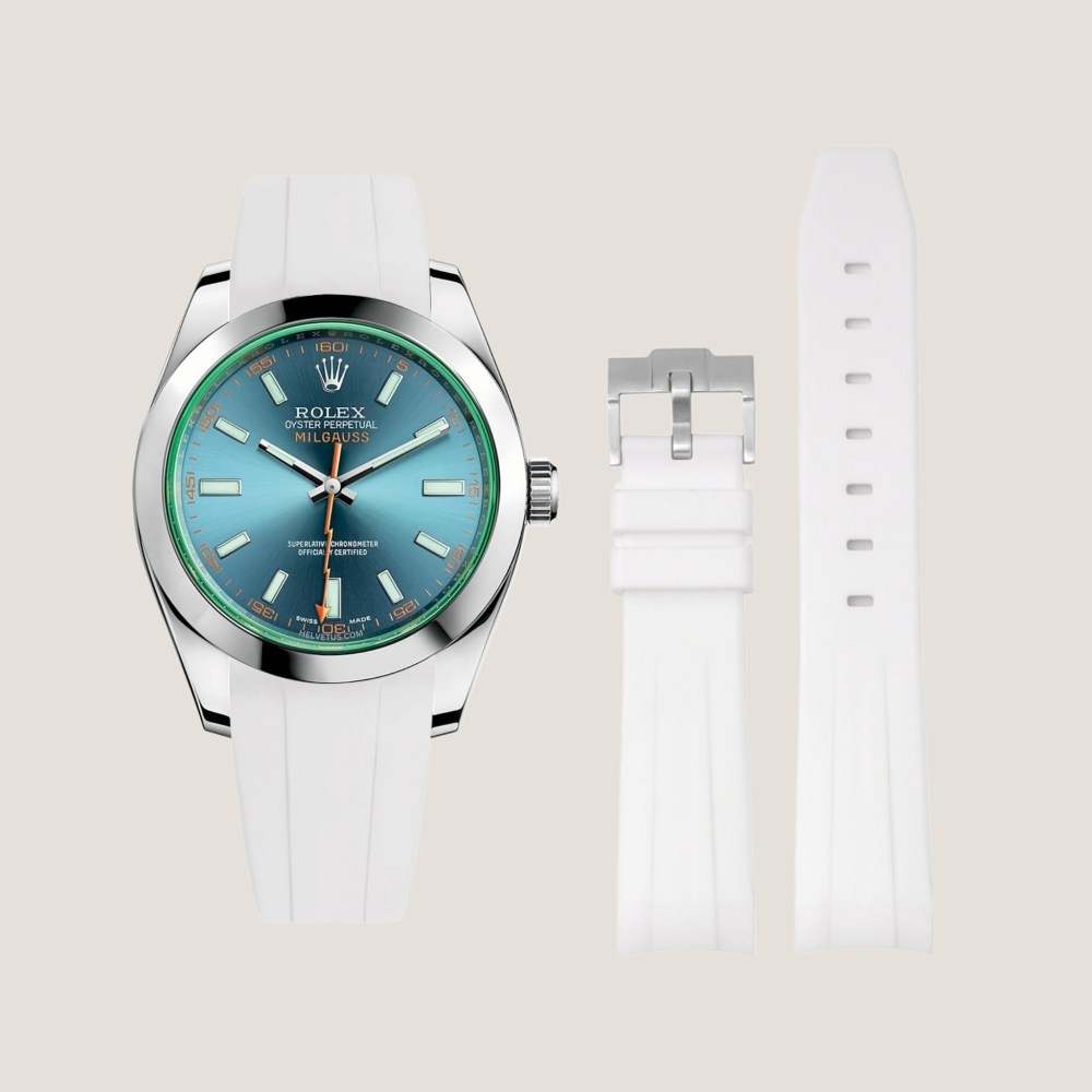 FKM Rubber Strap for Rolex Milgauss Pin Buckle