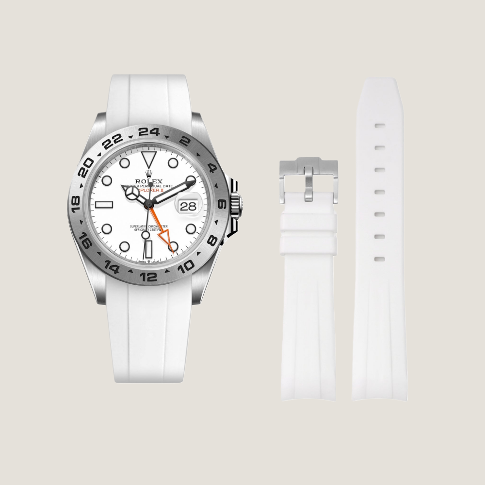 FKM Rubber Strap for Rolex Explorer II Tang Buckle