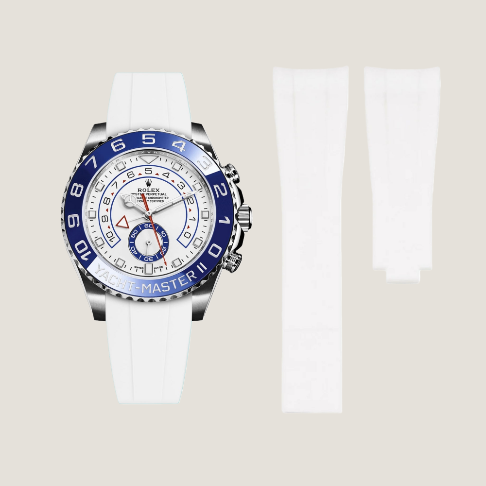 FKM Rubber Strap for Rolex Yacht-Master II Deployant Clasp
