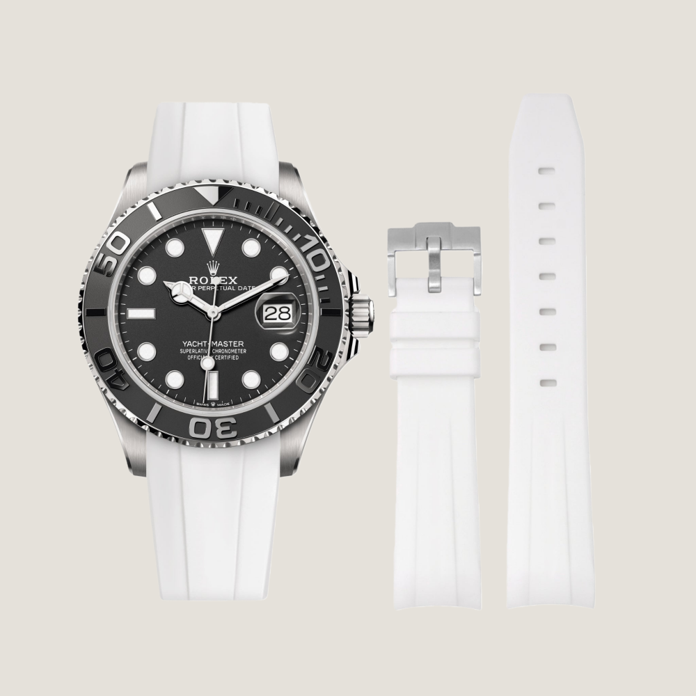FKM Rubber Strap for Rolex Yacht-Master II Tang Buckle