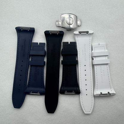 Hybrid Alligator & FKM Rubber Strap for Franck Muller Vanguard