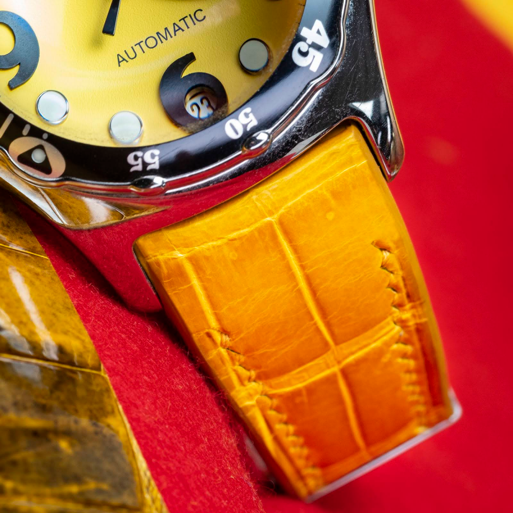 Alligator Leather Strap for Corum Bubble