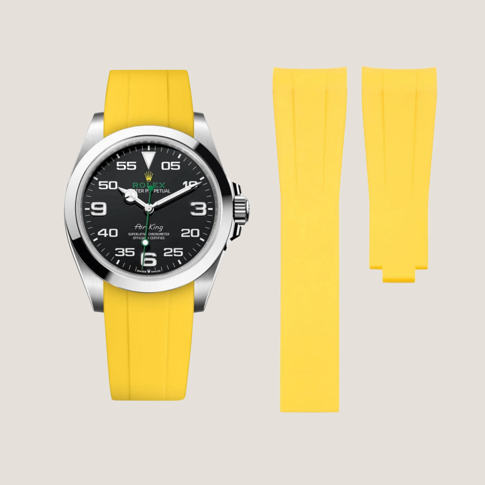 FKM Rubber Strap for Rolex Air-King Deployant Clasp