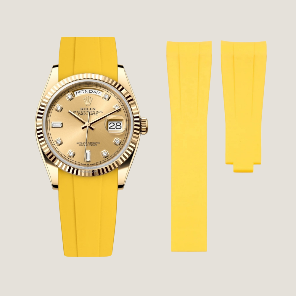 Rolex Day-Date Rubber Strap for Deployant Clasp