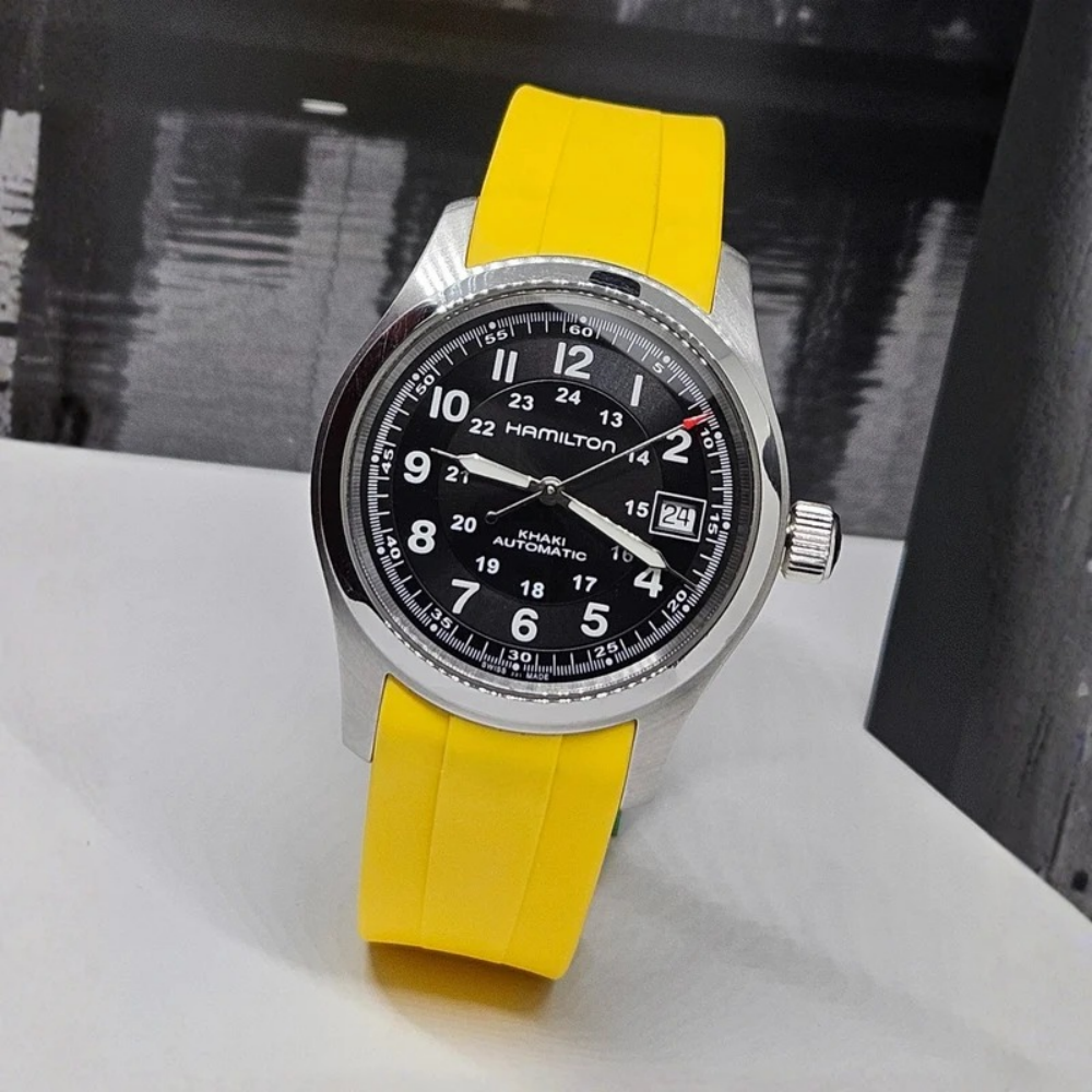 FKM Rubber Strap for Hamilton Khaki Field
