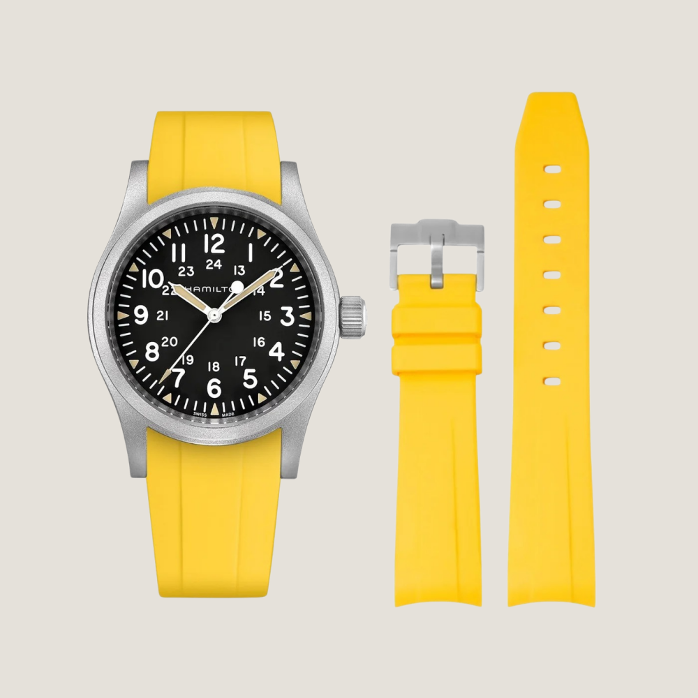 FKM Rubber Strap for Hamilton Khaki Field