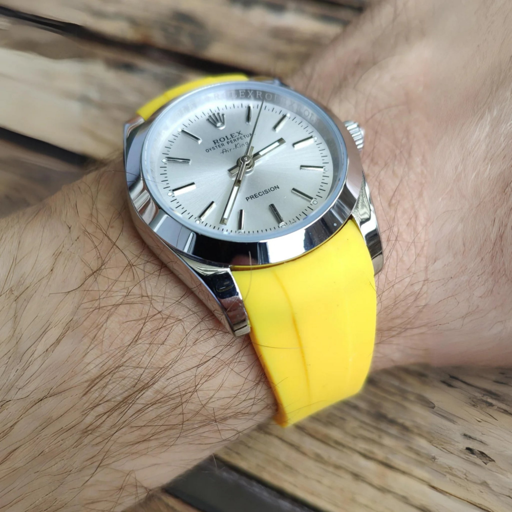 FKM Rubber Strap for Rolex Air-King Pin Buckle