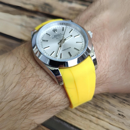 FKM Rubber Strap for Rolex Air-King Pin Buckle